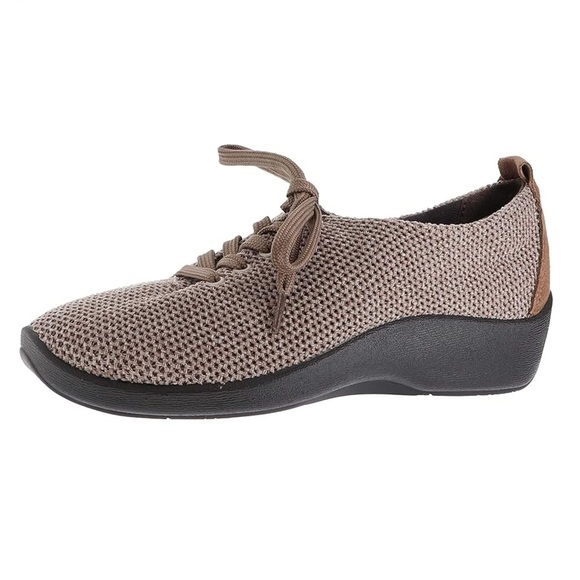 Arcopedico Womans Net 3 Taupe Knit Oxford Sneaker Size 42 (10.5 - 11 US) NEW - Picture 1 of 16